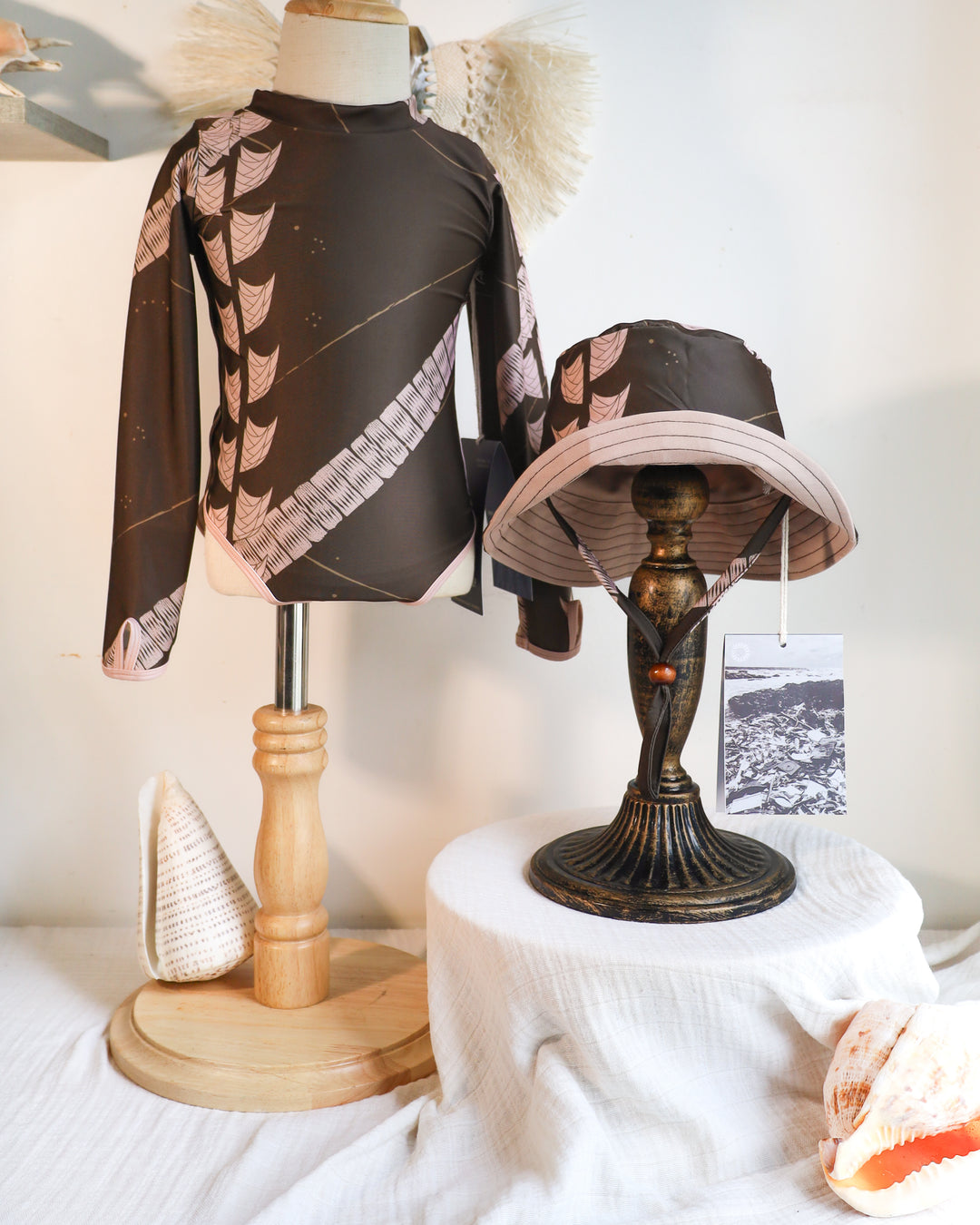 The Liko Bucket Hat | Adjustable Baby Sun Hat with Cotton Canvas Lining | NĀKI'I Ā PA'A - Pe'a