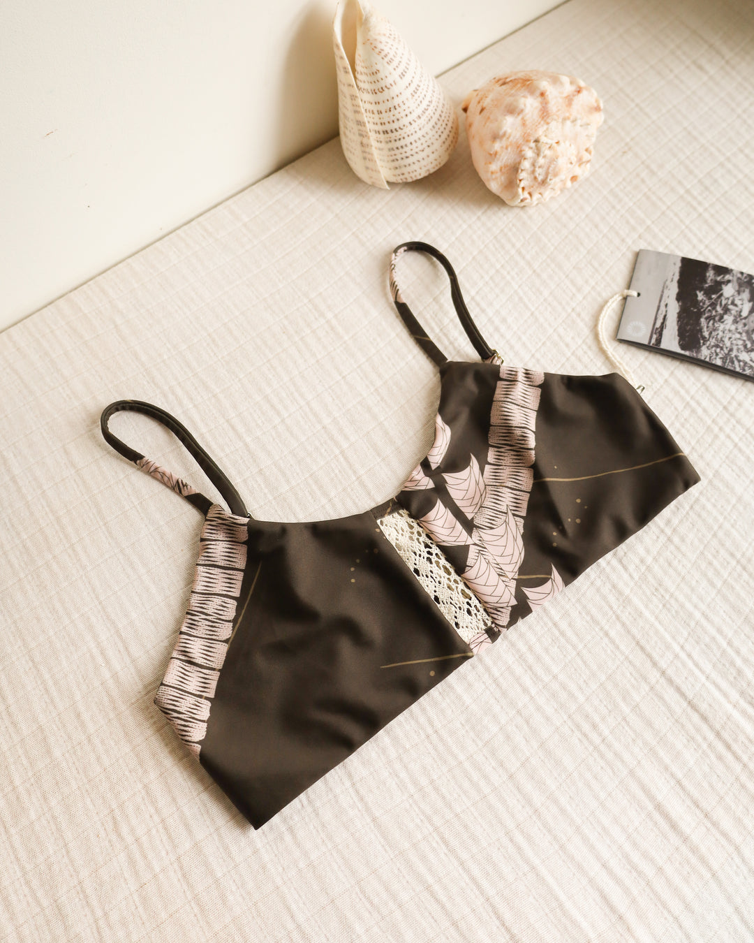 The Hālāwai Bikini Top | Double-Lined with Adjustable Straps | Nāki'i Ā Pa'a - Pe'a