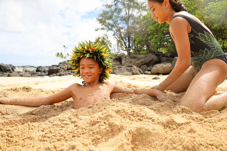 NEW | The ʻŌpio One-Piece Bodysuit | Bielastic Fabric | Youth Swim Made from Regenerated Ocean Waste | ULŪLU ʻELEʻELE