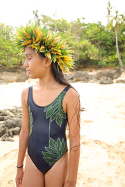 NEW | The ʻŌpio One-Piece Bodysuit | Bielastic Fabric | Youth Swim Made from Regenerated Ocean Waste | ULŪLU ʻELEʻELE