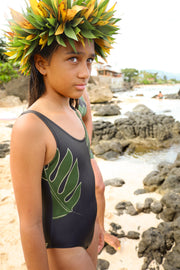 NEW | The ʻŌpio One-Piece Bodysuit | Bielastic Fabric | Youth Swim Made from Regenerated Ocean Waste | ULŪLU ʻELEʻELE