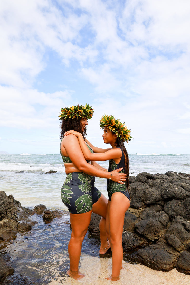 NEW | The ʻŌpio One-Piece Bodysuit | Bielastic Fabric | Youth Swim Made from Regenerated Ocean Waste | ULŪLU ʻELEʻELE