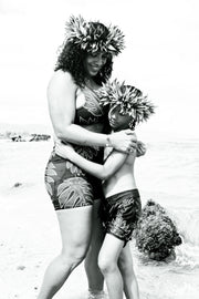 NEW | The Wāhine High-Waisted Swim Shorts | Quick-Dry, Double-Lined Compression with Extended Waist Support | ULŪLU ʻELEʻELE