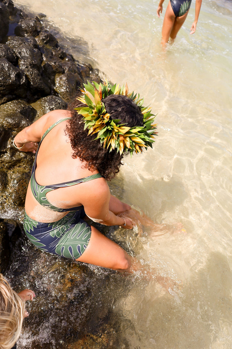 NEW | Ka ʻEhu V-Scoop Bikini Top | Double-Lined, Hardware-Free Swim Top with Removable Pads | ULŪLU ʻELEʻELE