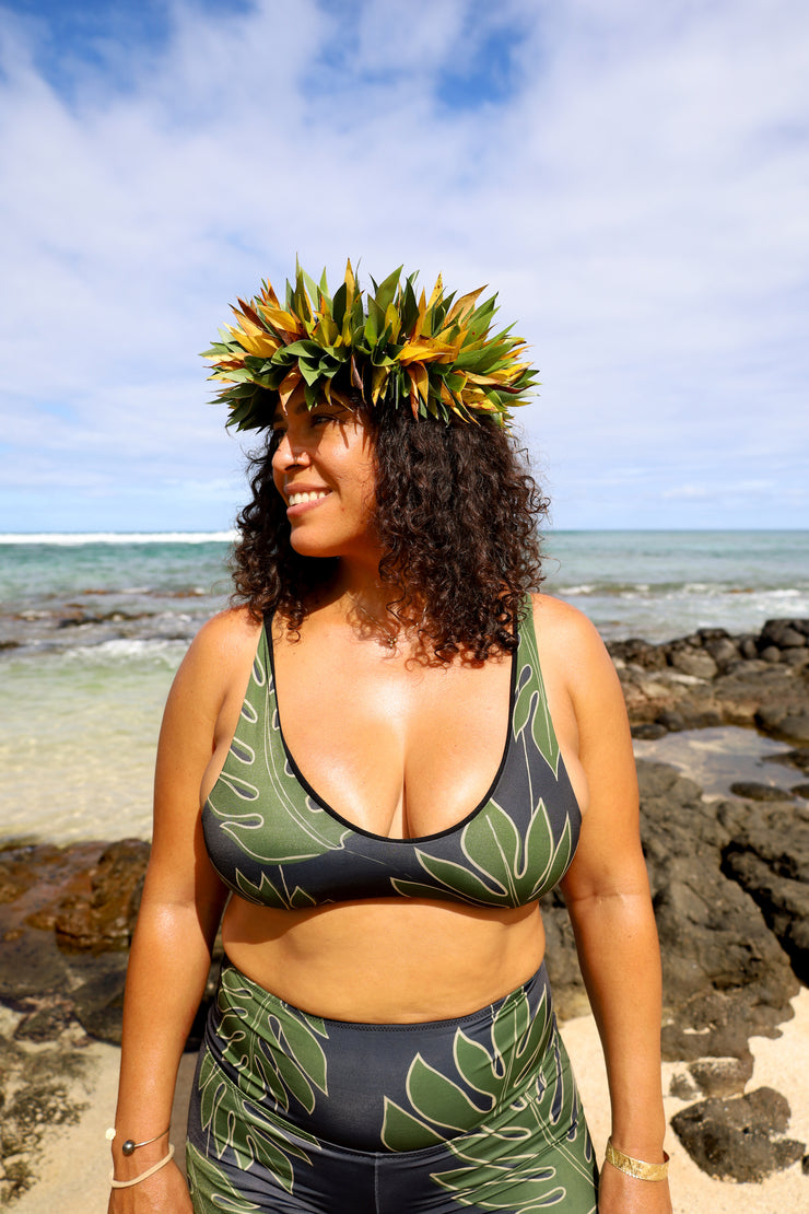 NEW | Ka ʻEhu V-Scoop Bikini Top | Double-Lined, Hardware-Free Swim Top with Removable Pads | ULŪLU ʻELEʻELE