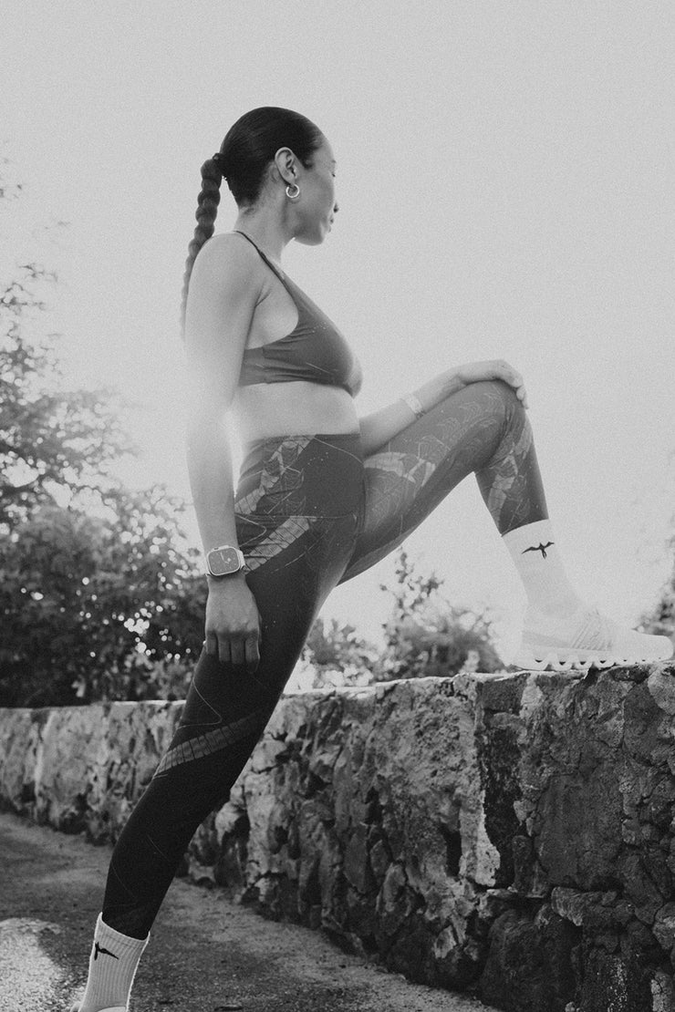 BETA | The Kahiau Leggings | Quick-Dry, Double-Layered Waistband | Compression with Extended Waist Support | NĀKIʻI Ā PAʻA