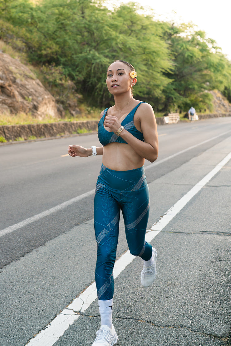 BETA | The Kahiau Leggings | Quick-Dry, Double-Layered Waistband | Compression with Extended Waist Support | NĀKIʻI Ā PAʻA