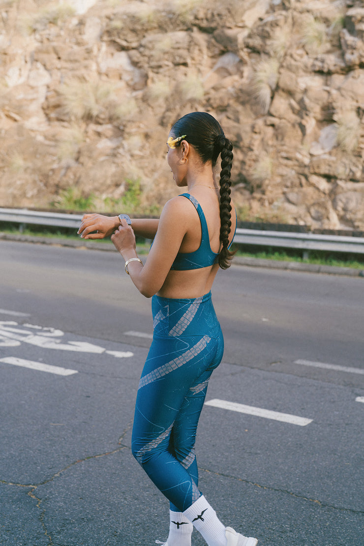 BETA | The Kahiau Leggings | Quick-Dry, Double-Layered Waistband | Compression with Extended Waist Support | NĀKIʻI Ā PAʻA
