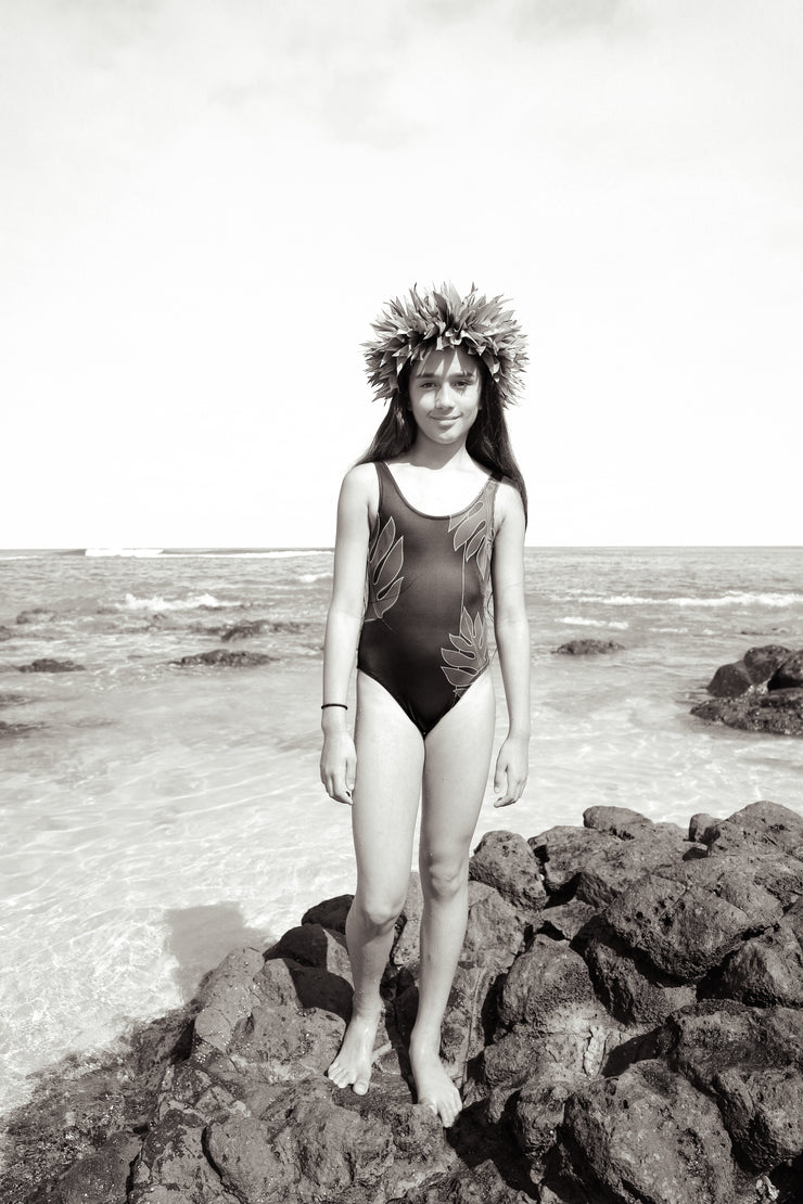 NEW | The ʻŌpio One-Piece Bodysuit | Bielastic Fabric | Youth Swim Made from Regenerated Ocean Waste | ULŪLU ʻELEʻELE