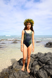 NEW | The ʻŌpio One-Piece Bodysuit | Bielastic Fabric | Youth Swim Made from Regenerated Ocean Waste | ULŪLU ʻELEʻELE