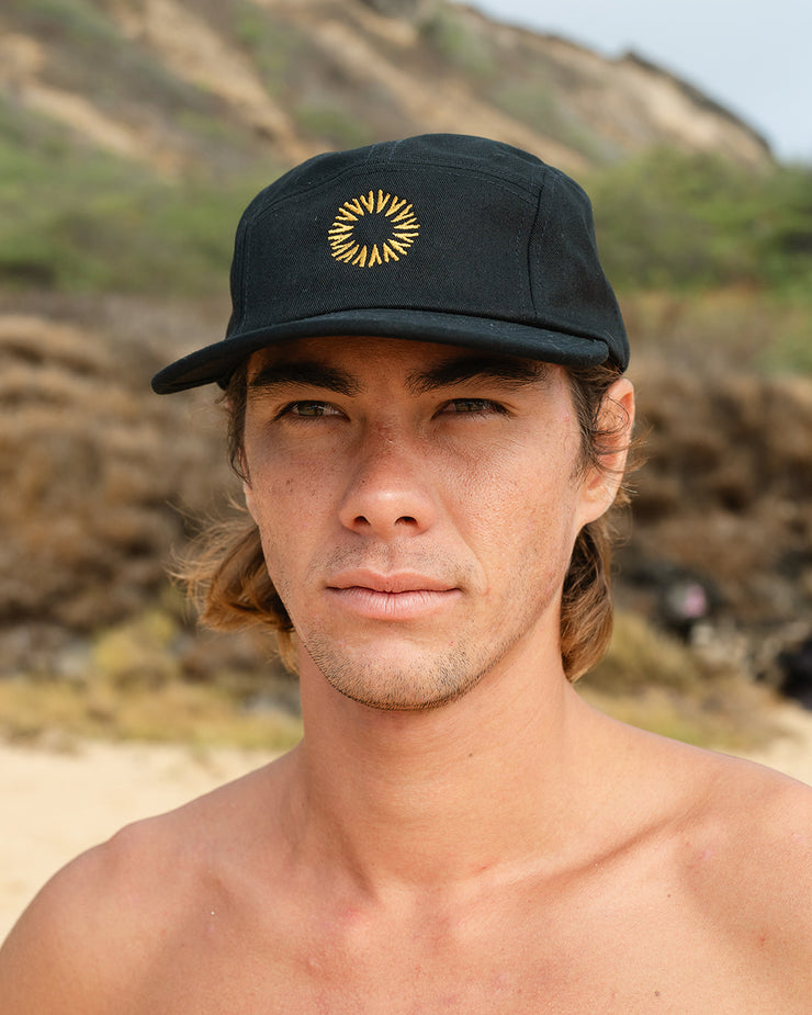 Five-Panel Logo Hat | Adjustable Cotton Cap  | ʻEleʻele