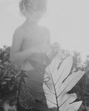 Kaikanialeʻa Boys’ Boardies | Stretchy & Adjustable Waistband, Quick-Drying | Made from Regenerated Ocean Waste | Ulūlu ʻEleʻele