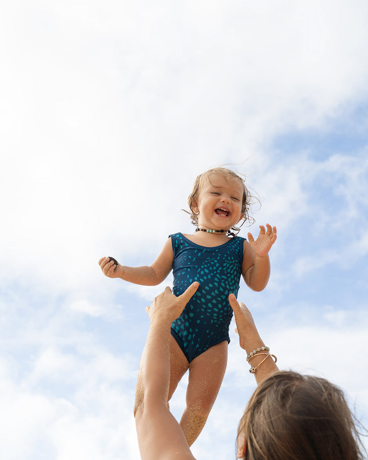 The Kolohe Keiki One-Piece Swimsuit | UPF 50 Toddler Swimwear Made from Regenerated Ocean Waste | KAIULI