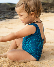 The Kolohe Keiki One-Piece Swimsuit | UPF 50 Toddler Swimwear Made from Regenerated Ocean Waste | KAIULI