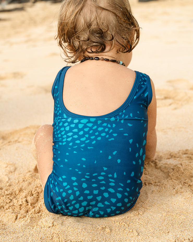 The Kolohe Keiki One-Piece Swimsuit | UPF 50 Toddler Swimwear Made from Regenerated Ocean Waste | KAIULI