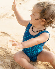 The Kolohe Keiki One-Piece Swimsuit | UPF 50 Toddler Swimwear Made from Regenerated Ocean Waste | KAIULI