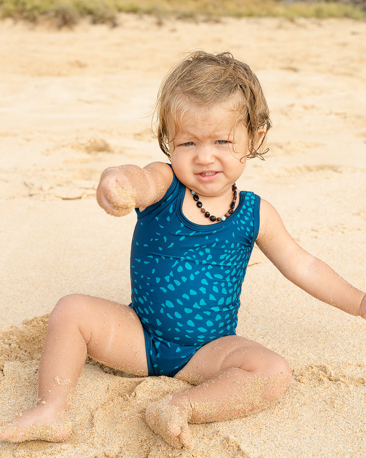 The Kolohe Keiki One-Piece Swimsuit | UPF 50 Toddler Swimwear Made from Regenerated Ocean Waste | KAIULI