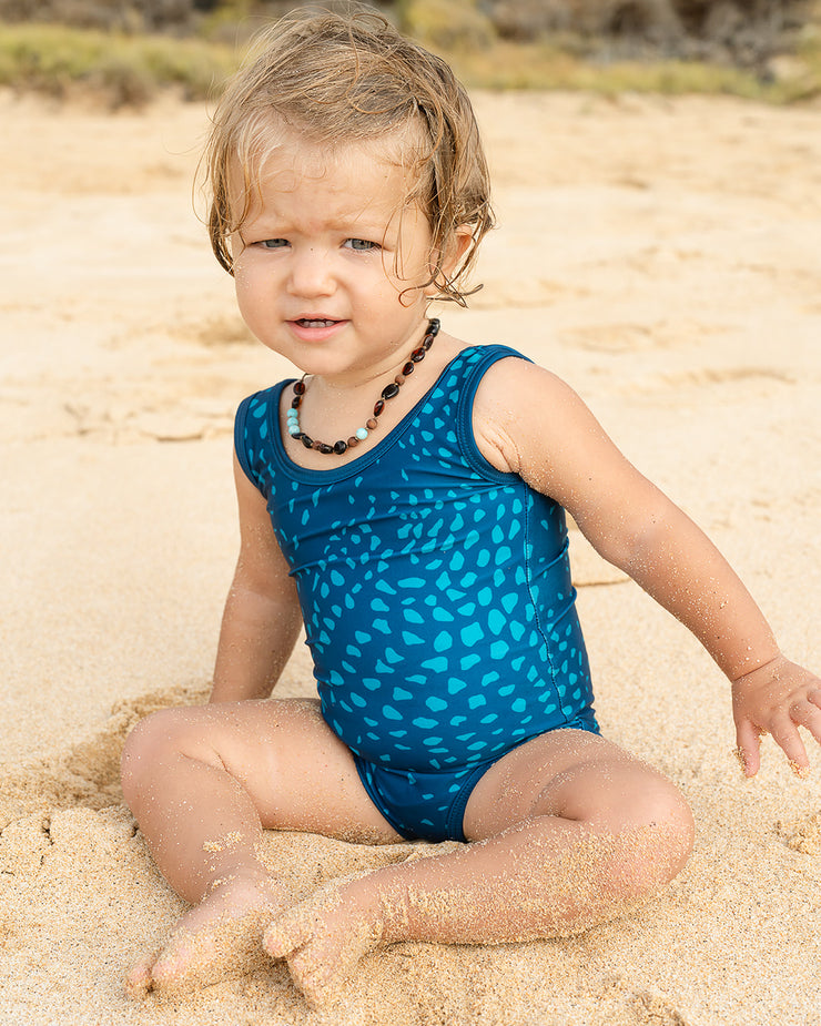 The Kolohe Keiki One-Piece Swimsuit | UPF 50 Toddler Swimwear Made from Regenerated Ocean Waste | KAIULI