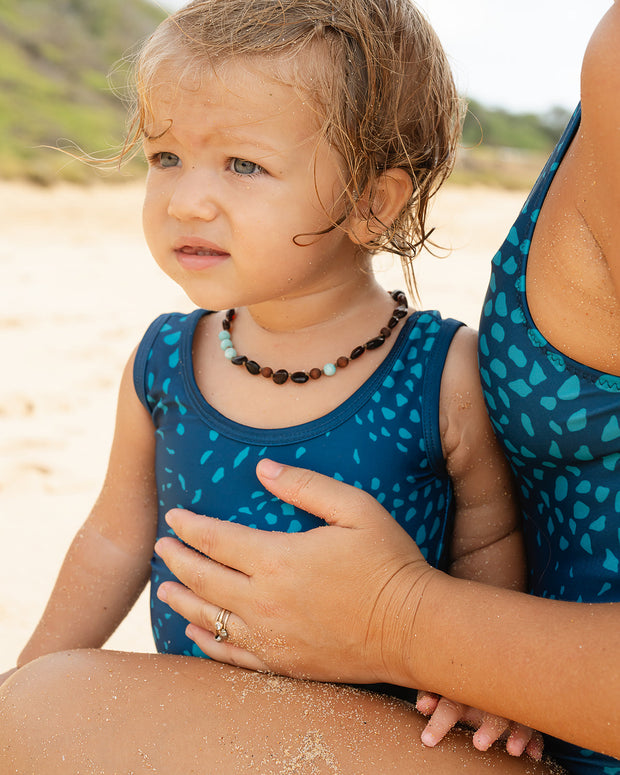 The Kolohe Keiki One-Piece Swimsuit | UPF 50 Toddler Swimwear Made from Regenerated Ocean Waste | KAIULI