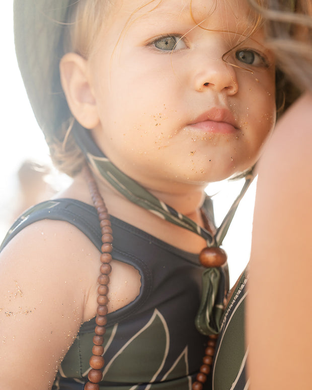 The Kolohe Keiki One-Piece Swimsuit | UPF 50 Childrens Swimwear Made from Regenerated Ocean Waste | Ulūlu ʻEleʻele