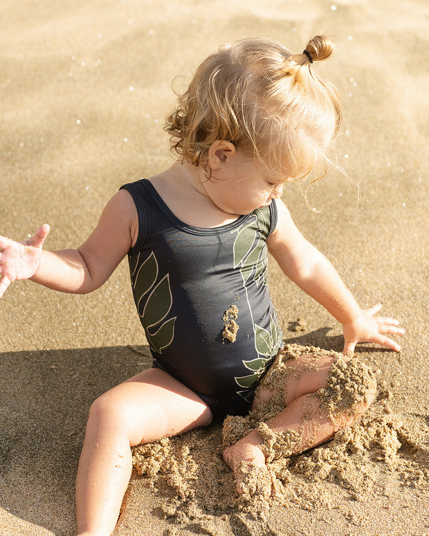 The Kolohe Keiki One-Piece Swimsuit | UPF 50 Childrens Swimwear Made from Regenerated Ocean Waste | Ulūlu ʻEleʻele