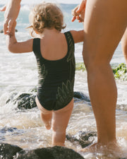 The Kolohe Keiki One-Piece Swimsuit | UPF 50 Childrens Swimwear Made from Regenerated Ocean Waste | Ulūlu ʻEleʻele