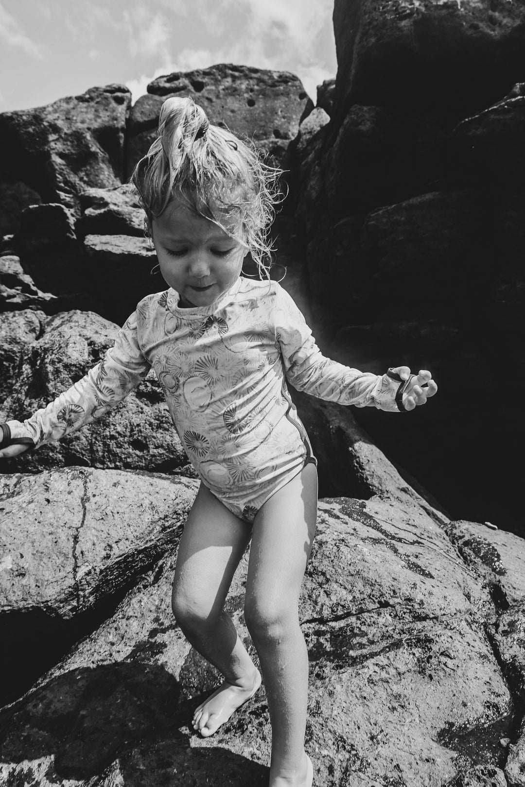 The Hōkū Long Sleeve | UPF 50 Childrens Swim with, Strength, Stretch and Thumb Holes | 'Opihi By Kūlua