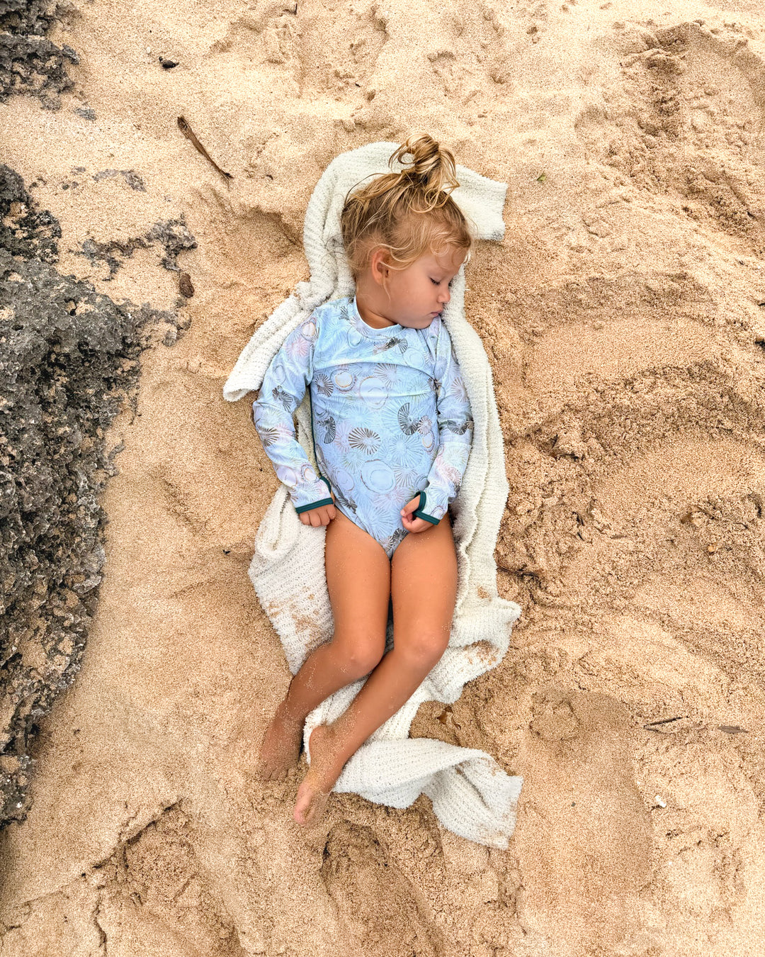 The Hōkū Long Sleeve | UPF 50 Childrens Swim with, Strength, Stretch and Thumb Holes | 'Opihi By Kūlua
