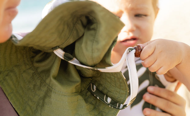 The Liko Bucket Hat | Adjustable Toddler & Baby Sun Hat with Cotton Canvas Lining | Ulūlu