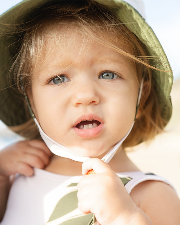 The Liko Bucket Hat | Adjustable Toddler & Baby Sun Hat with Cotton Canvas Lining | Ulūlu