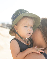 The Liko Bucket Hat | Adjustable Toddler & Baby Sun Hat with Cotton Canvas Lining | Ulūlu ʻEleʻele