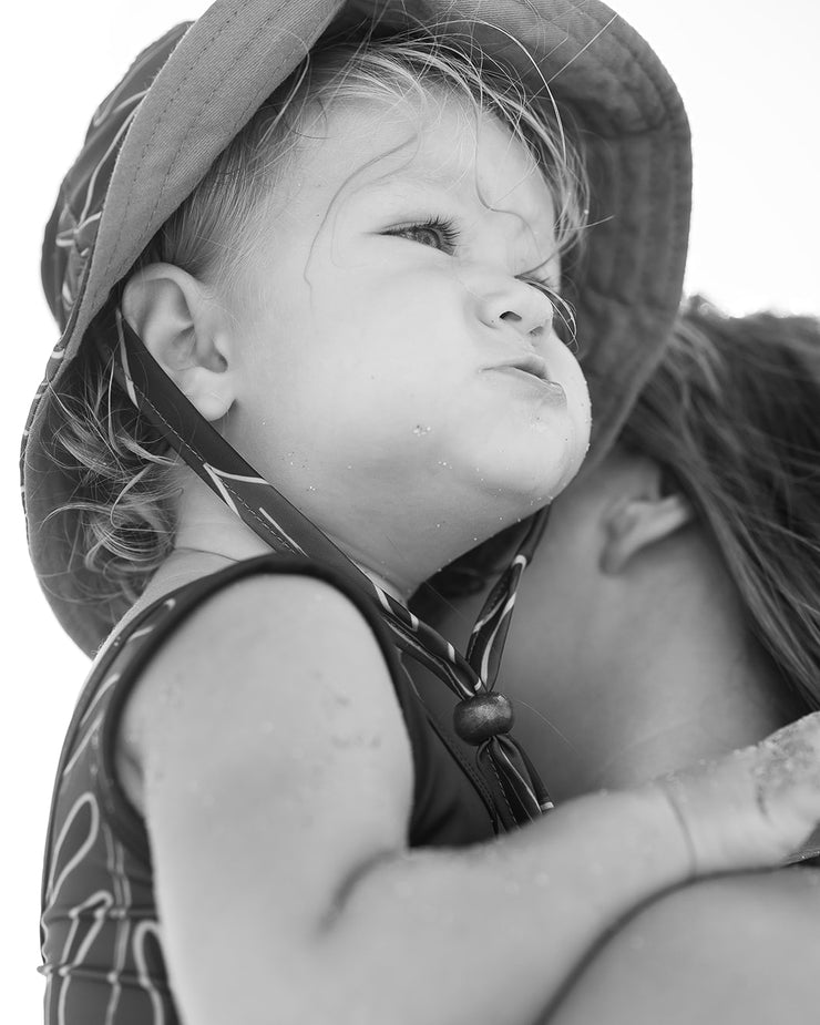 The Liko Bucket Hat | Adjustable Toddler & Baby Sun Hat with Cotton Canvas Lining | Ulūlu ʻEleʻele