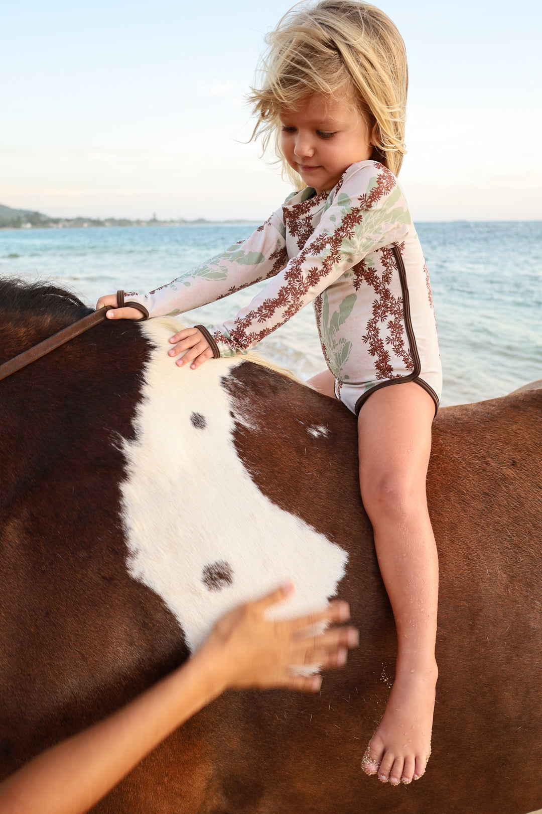 The Hōkū Long Sleeve | UPF 50 Childrens Swim Warmth, Strength, Stretch and Thumb Holes | Limu Hāpai