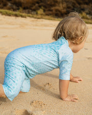 The Tropical Thermal for Toddlers | UPF 50 Full-Piece Rash Guard with Extra Warmth | Bielastic Fabric from Regenerated Ocean Waste | KAI KOʻELE