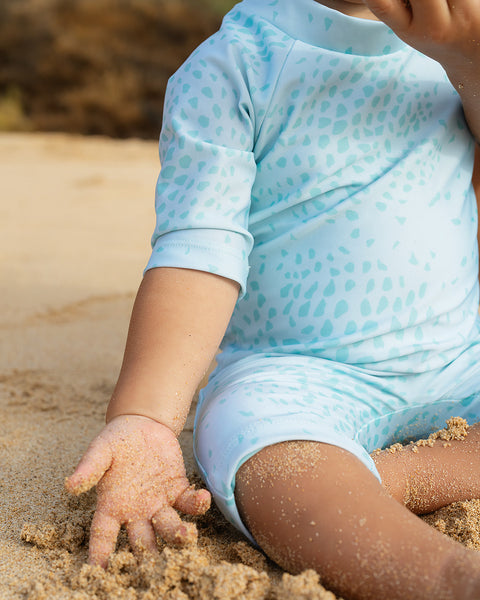 The Tropical Thermal for Toddlers | UPF 50 Full-Piece Rash Guard with Extra Warmth | Bielastic Fabric from Regenerated Ocean Waste | KAI KOʻELE