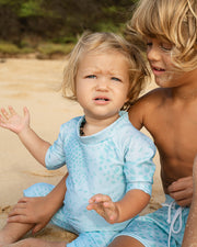 The Tropical Thermal for Toddlers | UPF 50 Full-Piece Rash Guard with Extra Warmth | Bielastic Fabric from Regenerated Ocean Waste | KAI KOʻELE