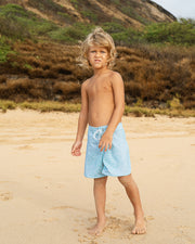 Kaikanialeʻa Boys’ Boardshorts | Stretchy & Adjustable Waistband, Quick-Drying | Made from Regenerated Ocean Waste | KAI KOʻELE