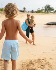 Kaikanialeʻa Boys’ Boardshorts | Stretchy & Adjustable Waistband, Quick-Drying | Made from Regenerated Ocean Waste | KAI KOʻELE