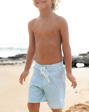 Kaikanialeʻa Boys’ Boardshorts | Stretchy & Adjustable Waistband, Quick-Drying | Made from Regenerated Ocean Waste | KAI KOʻELE