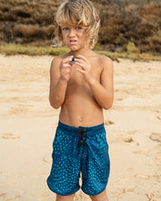 Kaikanialeʻa Boys’ Boardshorts | Stretchy & Adjustable Waistband, Quick-Drying | Made from Regenerated Ocean Waste | KAIULI