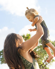 The Tropical Thermal for Toddlers | UPF 50 Full-Piece Rash Guard with Extra Warmth | Bielastic Fabric from Regenerated Ocean Waste | Ulūlu ʻEleʻele