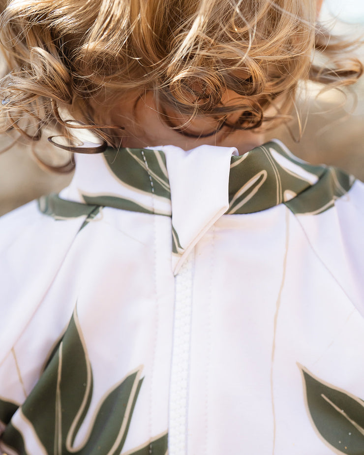 The Tropical Thermal for Toddlers | UPF 50 Full-Piece Rash Guard with Extra Warmth | Bielastic Fabric from Regenerated Ocean Waste | Ulūlu