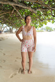 Latte Hibiscus Lole ʻAuʻau - Womens SWIM Shorts, Activewear XS-XL